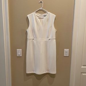 Phase Seven Cream Sheath Dress with Zippers Size 14